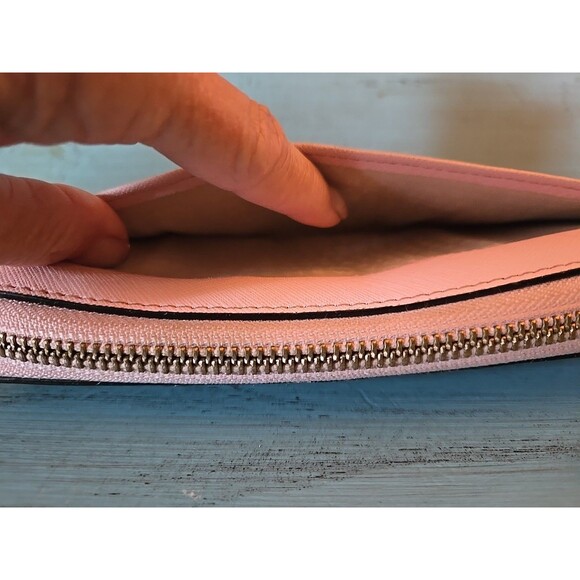 Kate Spade Pink Wallet Zipper, Women Leather Holds Cash Coins Credit Cards 7×3 - Picture 2 of 15